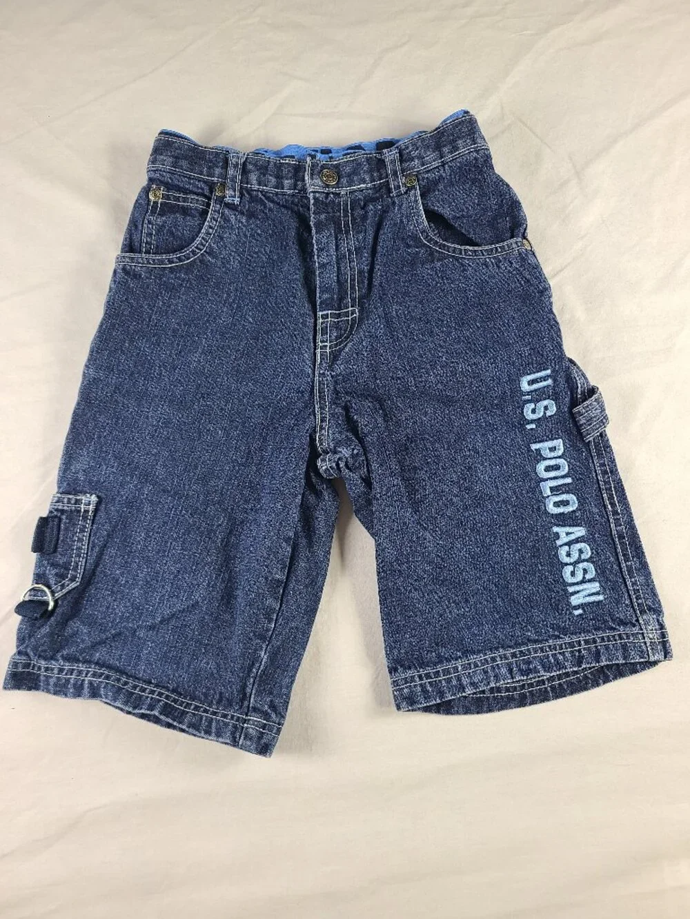 U.S. Polo Assn. Jean Shorts Authentic Quality Cargo Boys 7 Blue